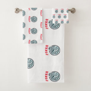 MahJong game symbol Joker tile Bath Towel Set