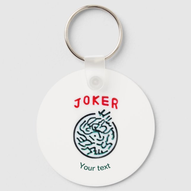MahJong game symbol Joker tile Key Ring (Front)