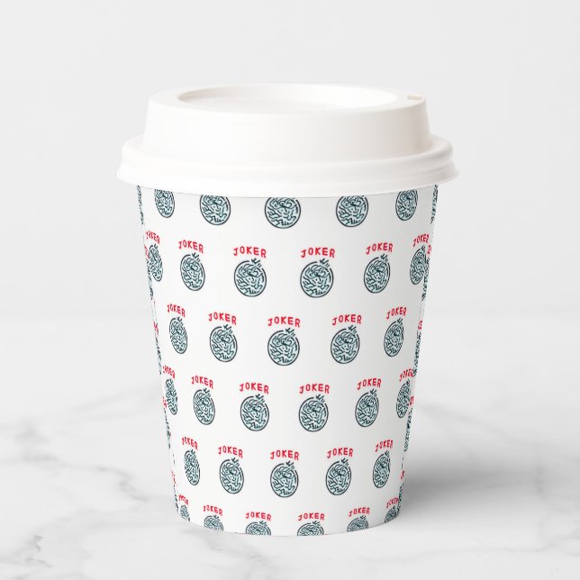 MahJong game symbol Joker tile Paper Cups (Front)