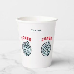 MahJong game symbol Joker tile Paper Cups