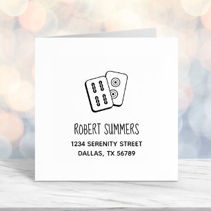 MahJong Game Tiles Address Self-inking Stamp