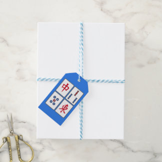 Mahjong Game Tiles Design Gift Card Tags
