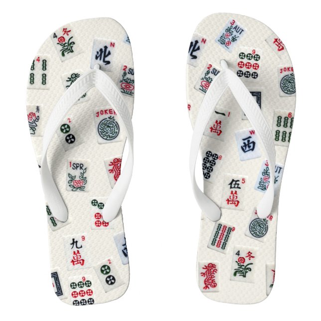 MahJong game tiles design   Jandals (Footbed)