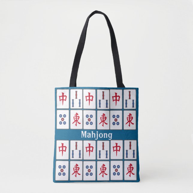 Mahjong Game Tiles DesignTote Bag (Front)