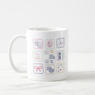 Mahjong Inspired Tiles & Lucky Charms Collage Coffee Mug