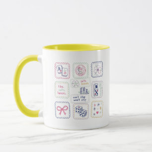 Mahjong Inspired Tiles & Lucky Charms Collage Mug