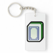 Mahjong Keychain (White Dragon tile)