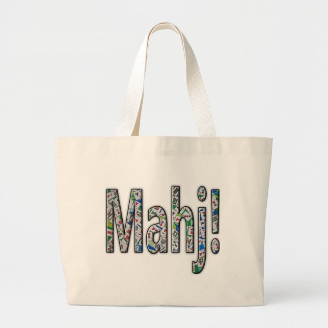 Mahjong Large Tote Bag - Mahj! (Front)