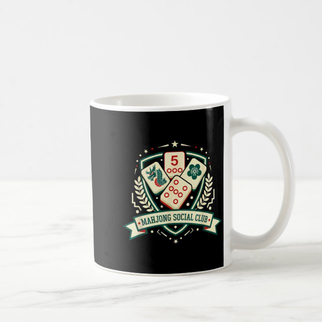 Mahjong Lover Chinese Game Night Funny Mahjong Soc Coffee Mug (Right)