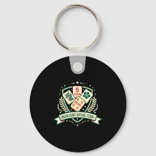 Mahjong Lover Chinese Game Night Funny Mahjong Soc Key Ring
