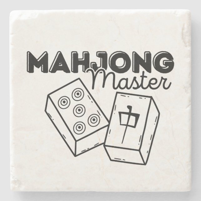 Mahjong Master Stone Coaster (Front)
