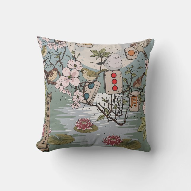 Mahjong Moonrise Cushion (Front)