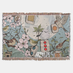 Mahjong Moonrise Throw Blanket
