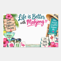 Mahjong Name Sticker