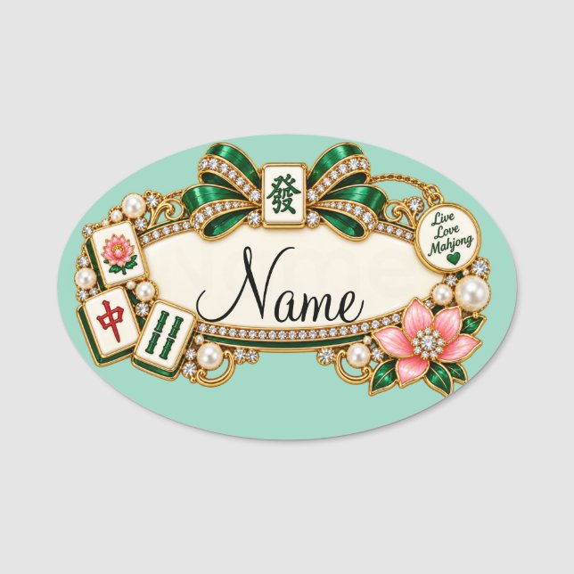 Mahjong Name Tag (Front)