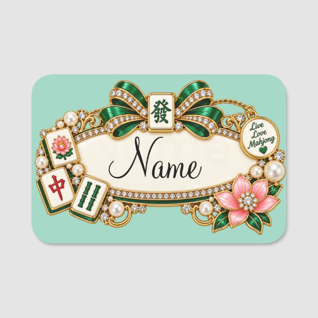 Mahjong Name Tag (Front)