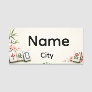 Mahjong Name Tag