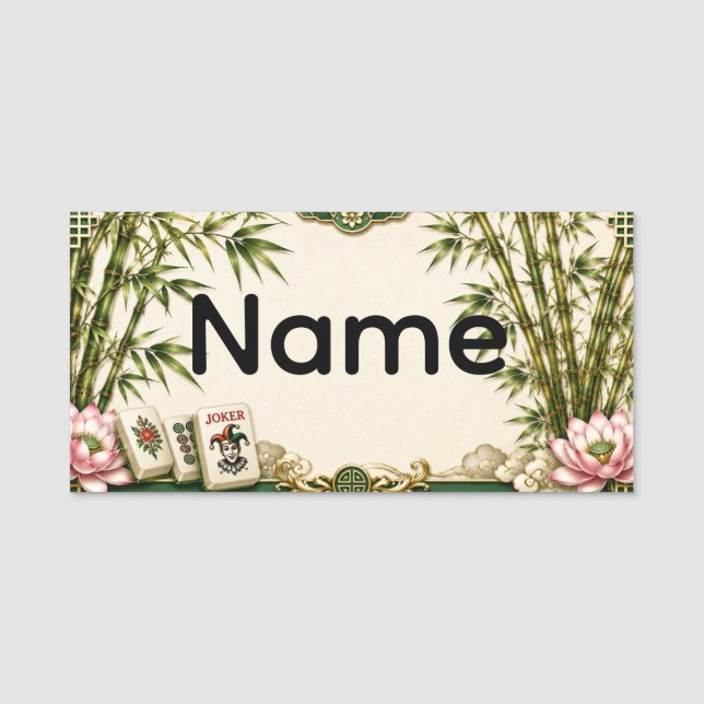 Mahjong Name Tag (Front)