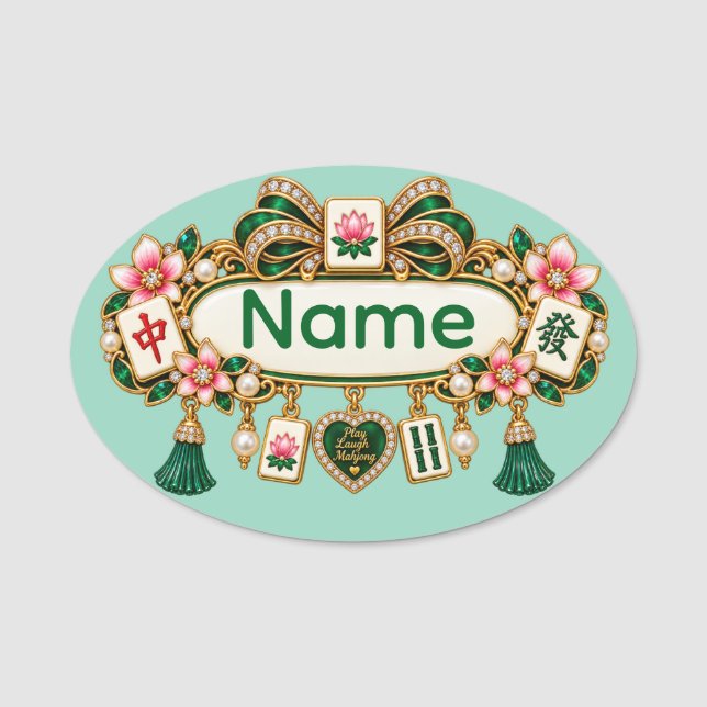 Mahjong Name Tag (Front)