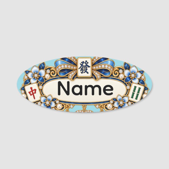 Mahjong Name Tag (Front)