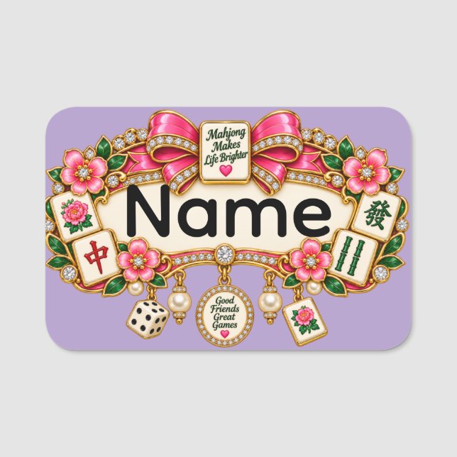 Mahjong Name Tag (Front)