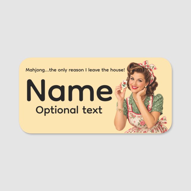 Mahjong Name Tag (Front)