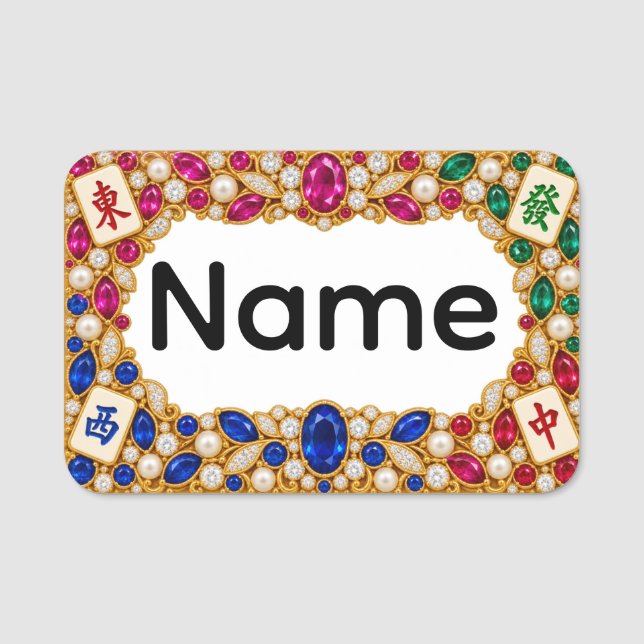 Mahjong Name Tag (Front)