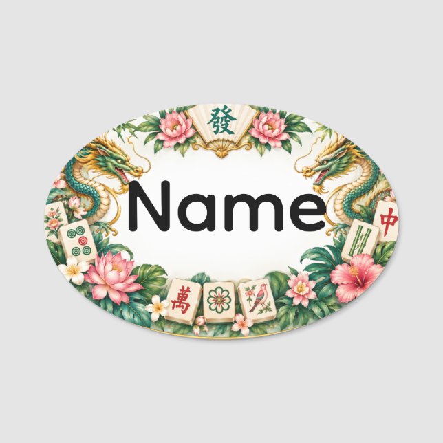 Mahjong Name Tag (Front)