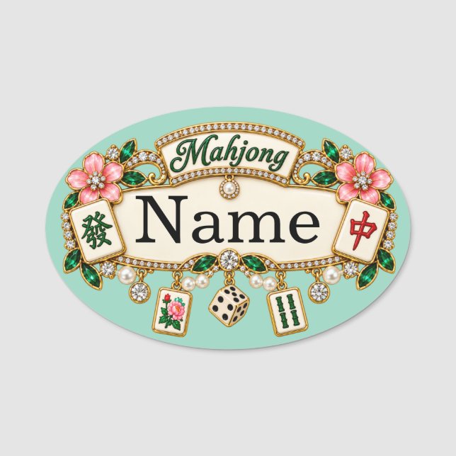 Mahjong Name Tag (Front)