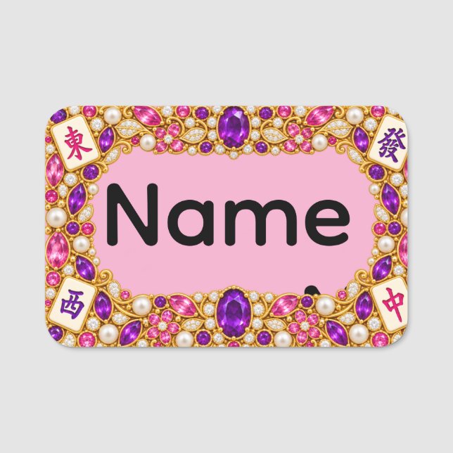 Mahjong Name Tag (Front)
