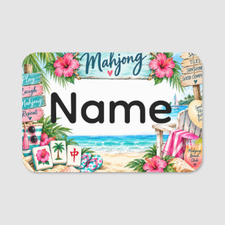 Mahjong Name Tag