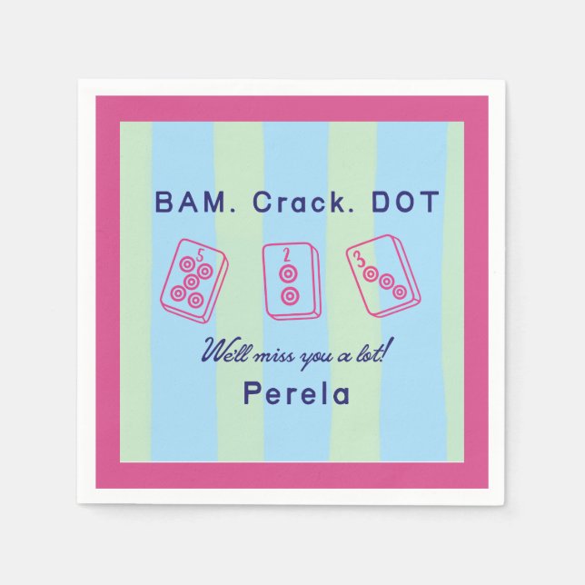 mahjong  napkin (Front)