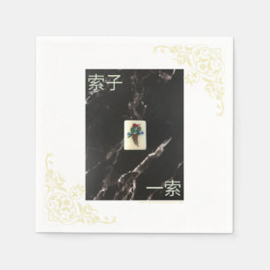 Mahjong Napkin with Cantonese 1 of Bamboo