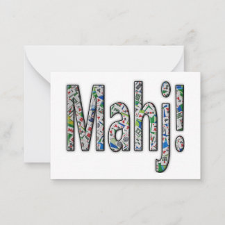 Mahjong Note Card- Mahj! Card