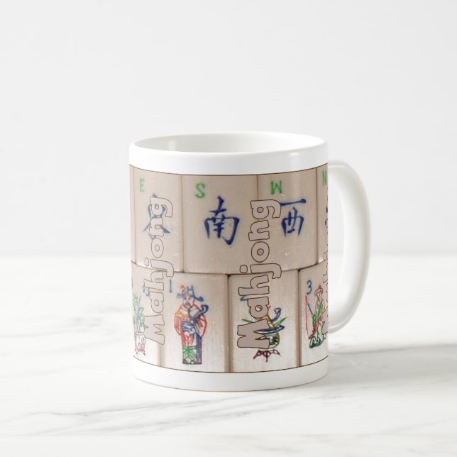 Mahjong on tiles (set 5) coffee mug (Front Right)