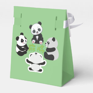 Mahjong Panda Cute Funny Favour Box