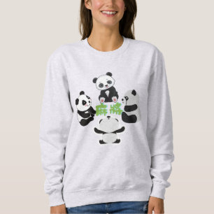 Mahjong Panda Cute Funny Sweatshirt