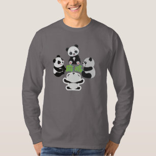 Mahjong Panda Cute Funny  T-Shirt