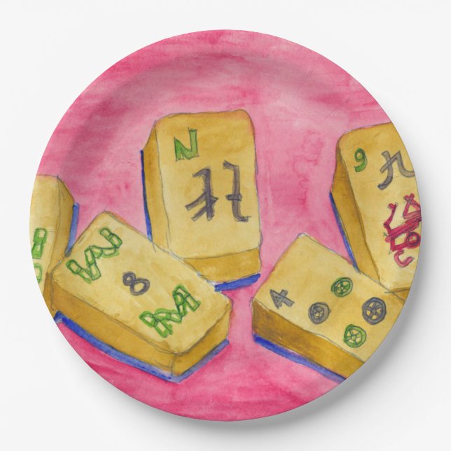 Mahjong Paper Plate (Front)