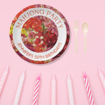 Mahjong Party Rich Bold Floral Custom