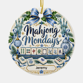 Mahjong Personalised Christmas Ornament Gift