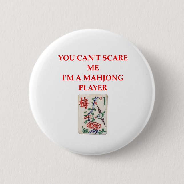 MAHJONG.png 6 Cm Round Badge (Front)