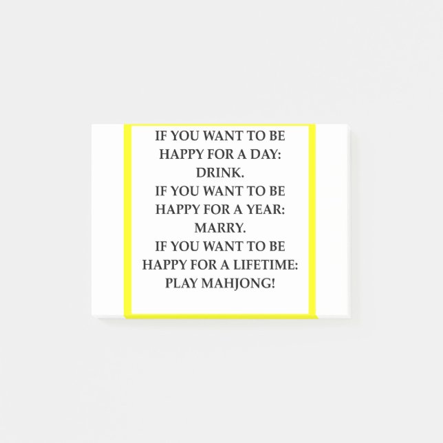 MAHJONG POST-IT NOTES (Front)