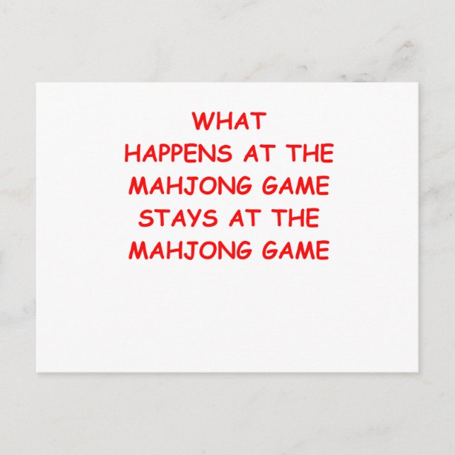 mahjong postcard (Front)