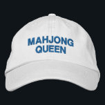 Mahjong Queen Funny Quote Custom<br><div class="desc">Show off your Mahjong pride in style with this "Mahjong Queen" embroidered cap! Perfect for Mahjong lovers and game enthusiasts, this adjustable hat adds a playful touch to your wardrobe while keeping you cool and comfortable. Whether you're playing at your local Mahjong club or just love the game, this cap...</div>