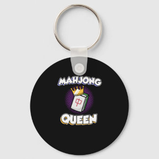 Mahjong Queen Game Mahjong Player Games Graphic Key Ring