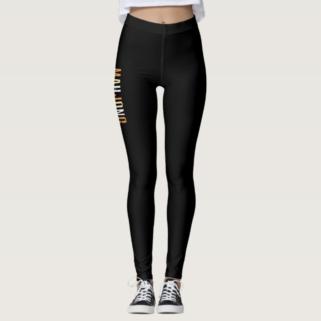 Mahjong Queen Letters Leggings (Front)