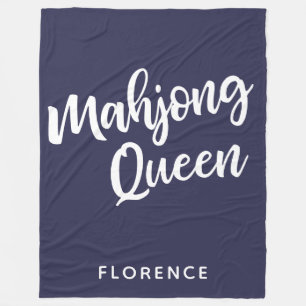 Mahjong Queen Personalised Fleece Blanket
