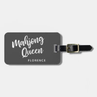 Mahjong Queen Personalised Name Black and White