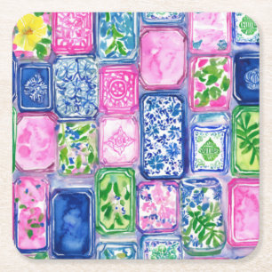 Mahjong Square Paper Coaster